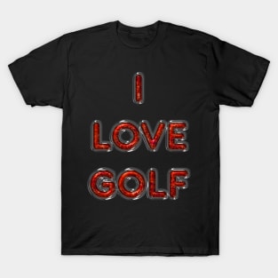 I Love Golf - Orange T-Shirt